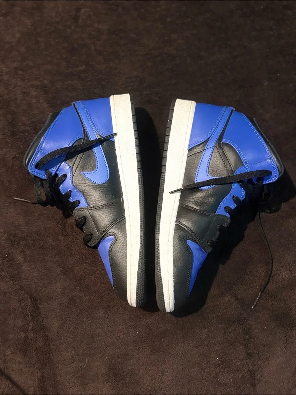 Jordan Men's Sneakers in Black & Royal Blue